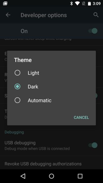 Fotografía - [Android M Característica Spotlight] Dev Preview 2 Elimina El Tema Sistema oscuro, posiblemente porque no estaba lista todavía